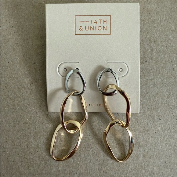 14th & Union Gold and Silver tone Earrings Set of 5 Pairs - Picture 2 of 6